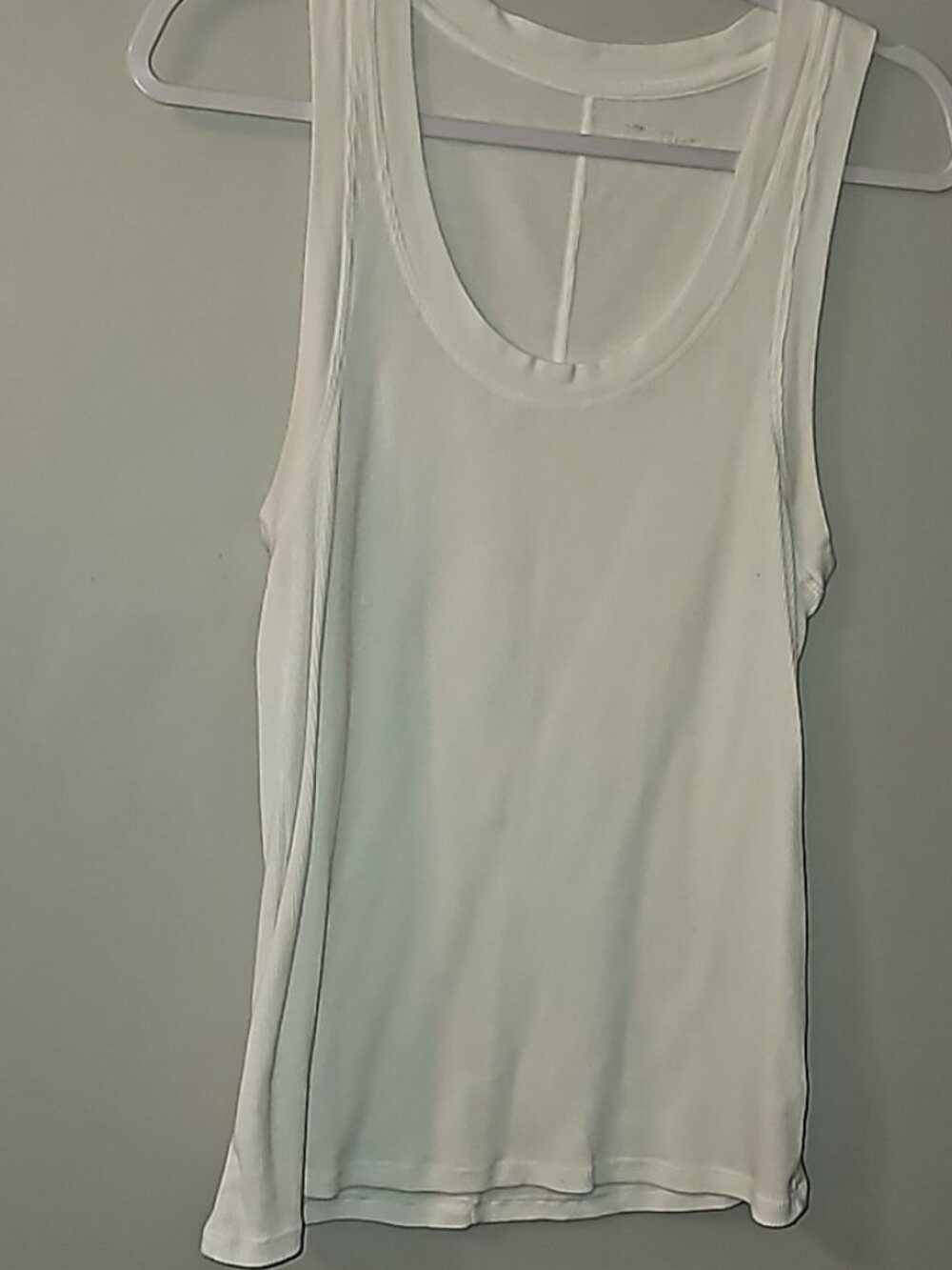 White ribbed tank top. Great condition